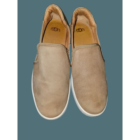 Ugg Upper Suede Cas Comfy Slip On Sneaker Shoe Women Size 7 - Picture 3 of 9